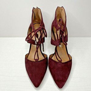 ARTURO CHIANG Sz 10 Burgundy Georgiane' Ghillie Pointy Toe Pump EUC